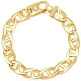Men's Marine Link 14k Gold (44gram) or Platinum (68gram) 10.5mm Bracelet 8.75"