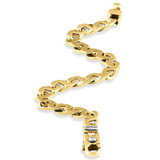 Men's Z Shape Mariner Link 14k Gold (30gram) or Platinum (48gram) 7.5mm Link Bracelet 8"