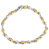 Men's Link 14k Gold (19gram) or Platinum (32gram) 4.5mm Bracelet 8.5"