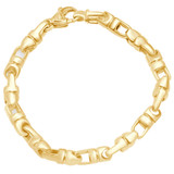 Men's Link 14k Gold (53gram) or Platinum (85gram) 7mm Bracelet 8.5"
