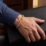 Men's Link 14k Gold (53gram) or Platinum (85gram) 7mm Bracelet 8.5"