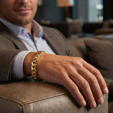 Men's Rounded Cuban Link 14k Gold (62gram) or Platinum (101gram) 10.5mm Bracelet 8.5"