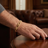 Men's Link 14k Gold (38gram) or Platinum (61gram) 8.5mm Bracelet 8"