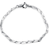 Men's Link 14k Gold (22gram) or Platinum (35gram) 4mm Bracelet 8"