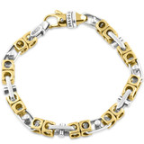 Men's Link 14k Gold (55gram) or Platinum (90gram) 7mm Bracelet 8.5"