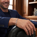Men's Link 14k Gold (17gram) or Platinum (27gram) 4mm Bracelet 8.5"