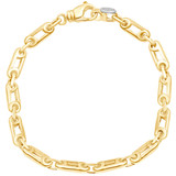 Men's Link 14k Gold (23gram) or Platinum (38gram) 4-5.5mm Bracelet 8.5"