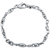 Men's Link 14k Gold (22gram) or Platinum (36gram) 5.5mm Bracelet 9"