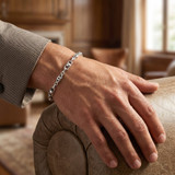 Men's Link 14k Gold (22gram) or Platinum (36gram) 5.5mm Bracelet 9"