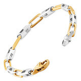 Men's Link 14k Gold (27gram) or Platinum (44gram) 6mm Bracelet 8.5"