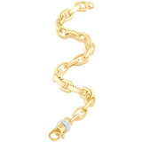 Men's Anchor & Round Link 14k Gold (45gram) or Platinum (69gram) 7.5-8mm Bracelet 8.75"