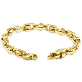 Men's Link 14k Gold (62gram) or Platinum (101gram) 7.5mm Bracelet 9"