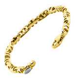 Men's Link 14k Gold (34gram) or Platinum (55gram) 6mm Bracelet 9"