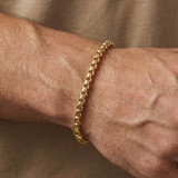 14k Yellow Gold Filled 3.5-mm Round Box Link Chain Bracelet