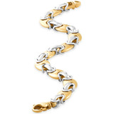 Men's Mariner & Byzantine Link 14k Gold (56gram) or Platinum (90gram) 9mm Bracelet 8.5"