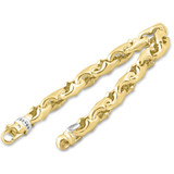 Men's 14k Gold (65gram) or Platinum (104gram) 9mm Link Bracelet 8.5"