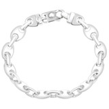 Men's Marine Link 14k Gold (45gram) or Platinum (73gram) 9.5mm Bracelet 8.5"