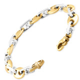 Men's Designer Mariner Link 14k Gold (46gram) or Platinum (74gram) 7-10mm Bracelet 8"