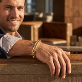 Men's Link 14k Gold (88gram) or Platinum (144gram) 10mm Bracelet 9.25"