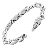 Men's Mariner with Ribbed & Rolo Links 14k Gold (46gram) or Platinum (74gram) 6.5-8mm Bracelet 8.5"
