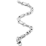 Men's Mariner with Ribbed & Rolo Links 14k Gold (46gram) or Platinum (74gram) 6.5-8mm Bracelet 8.5"