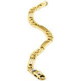 Men's Figaro Link 14k Gold (24gram) or Platinum (39gram) 7mm Bracelet 8.5"