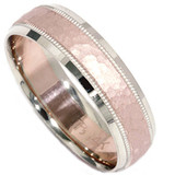 Hammered Wedding Band 14K Rose Gold Hammered Wedding Band 14K Rose Gold