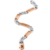 Men's Figaro Link 14k Gold (28gram) or Platinum (45gram) 7mm Bracelet 8"