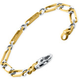 Men's Link 14k Gold (12gram) or Platinum (19gram) 5.5mm Bracelet 8"