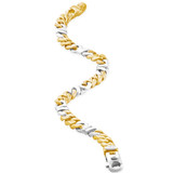 Men's Figaro Link 14k Gold (35gram) or Platinum (57gram) 7.5mm Bracelet 8"