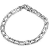 Men's Link 14k Gold (27gram) or Platinum (44gram) 7mm Bracelet 8.25"