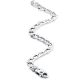 Men's Wide Curb Link 14k Gold (23gram) or Platinum (37gram) 6.5mm Bracelet 8"