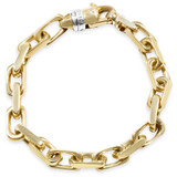 Men's Link 14k Gold (52gram) or Platinum (83gram) 8mm Bracelet 8.5"