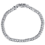Men's Curb Link 14k Gold (20gram) or Platinum (33gram) 5.5mm Bracelet 8.5"