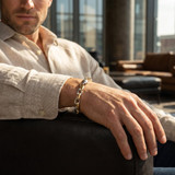 Men's Link 14k Gold (39gram) or Platinum (63gram) 7mm Bracelet 8.5"