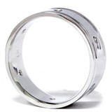 Mens 8mm 14K White Gold Comfort Wedding Diamond Band