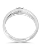 1/6Ct Men's Diamond Solitaire Ring 10K White Gold