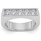 1Ct Diamond 5-Stone Men's Ring in 10k White, Yellow, or Rose Gold