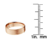 6mm Brushed Men's Wedding Band 14K Rose Gold 6mm Brushed Men's Wedding Band 14K Rose Gold