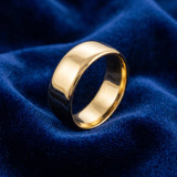 High Poloshed 9MM Wedding Band 14K Yellow Gold