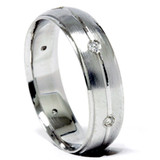 Mens 950 Platinum Diamond Brushed Wedding Ring Band Mens 950 Platinum Diamond Brushed Wedding Ring Band