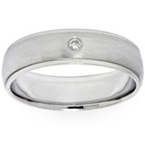 Mens Diamond Solitaire 14K White Gold Wedding Ring Band Mens Diamond Solitaire 14K White Gold Wedding Ring Band