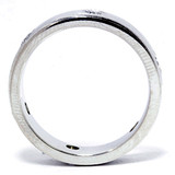 Mens 3/4ct 14K White Gold Diamond Wedding Band Ring