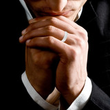 10K White Gold 6mm Textured Mens Wedding Band