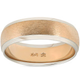 Mens 14K Gold Two Tone Comfort Fit Plain Wedding Band Mens 14K Gold Two Tone Comfort Fit Plain Wedding Band