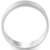 Platinum 8mm Brushed Comfort Fit Ring Mens Wedding Band