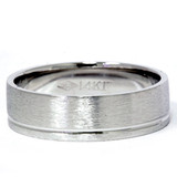 Mens 6mm 14K White Gold Comfort Fit Wedding Band Ring Mens 6mm 14K White Gold Comfort Fit Wedding Band Ring