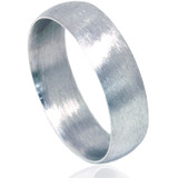 6mm Platinum Matte Finish Wedding Band