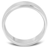 6mm High Polished Dome Wedding Band 14K White Gold