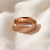 14k Rose Gold Ring Hammered Comfort Fit Wedding Band